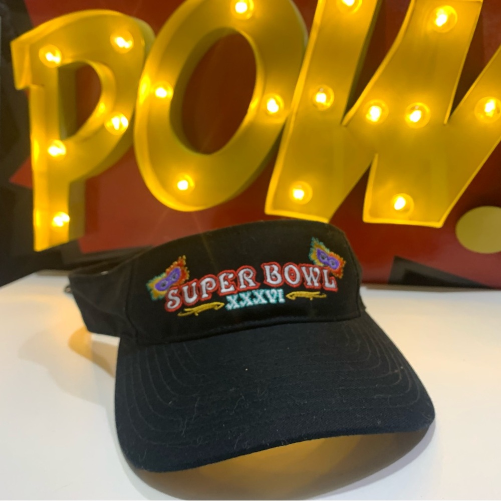 Super Bowl XXXVI 36 VISOR Hat Cap New Orleans: ORGINAL LOGO RARE NWT Reebok